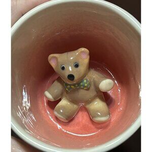 Spademan Pottery Ceramic Coffee Mug Teddy Bear Figure Inside Cup AS IS READ